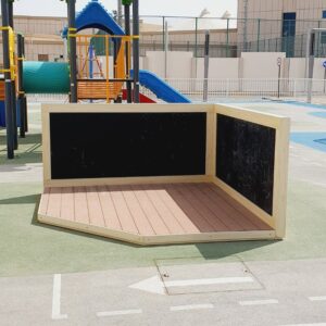 Art Corner With Blackboard And Platform